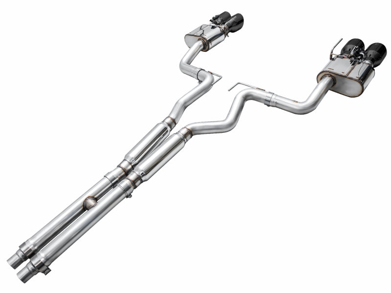 AWE 2024 Ford Mustang Dark Horse S650 RWD SwitchPath Cat-Back Exhaust w/ Quad Diamond Black Tips - 3025-43375