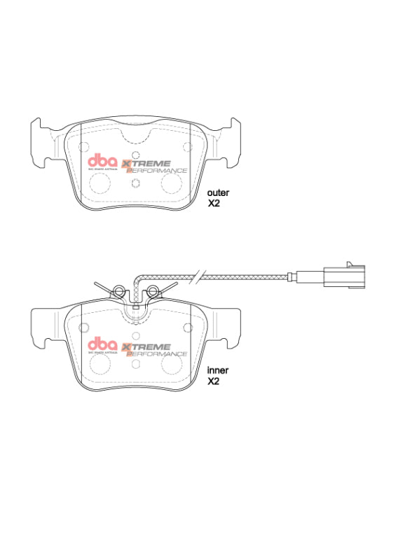 DBA 17-19 Alfa Romeo Giulia (Excl Quadrifoglio) XP Performance Rear Brake Pads - DB8864XP