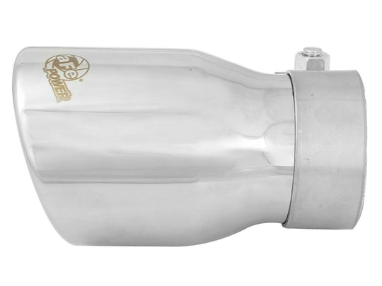 aFe MACH Force-Xp 2.5in Inlet x 3-1/2in Outlet x 6in Length 2.5in 304 Stainless Steel Exhaust Tip - 49T25354-P06