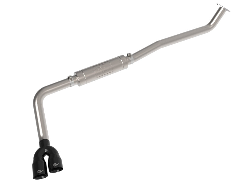 aFe Rebel Series 3in 304 Stainless Middle-Side Exit Exhaust Black Tips Toyota Hilux 15-26 L4-2.4/2.8 - 49-36089-B