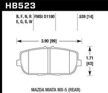 Load image into Gallery viewer, Hawk 06-11 Mazda Miata MX-5 Rear DTC-60 Race Brake Pads - HB523G.539