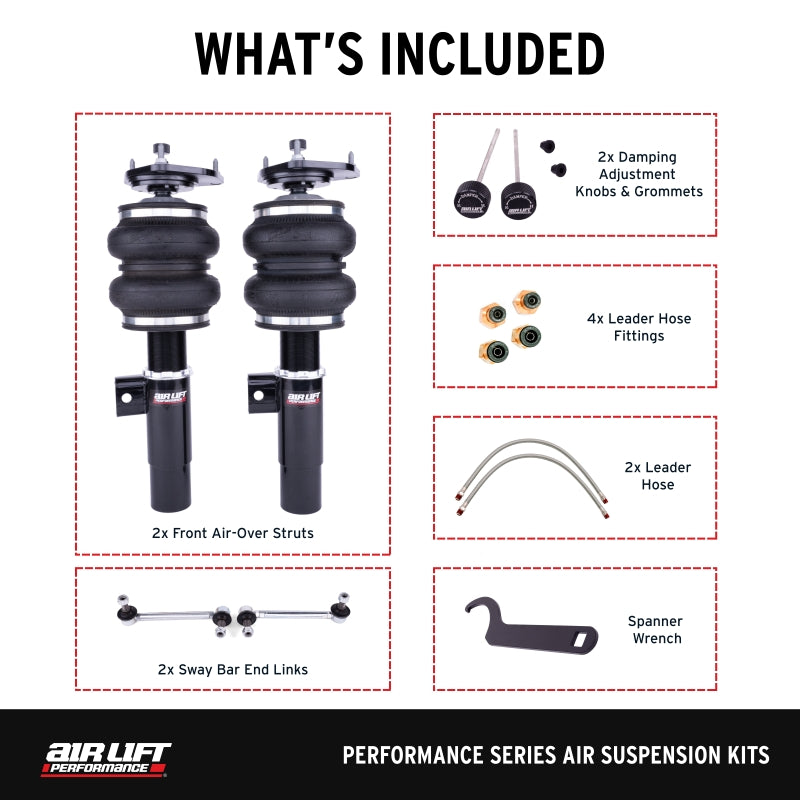 Air Lift Performance 15-20 Audi A3 / 15-24 Volkswagen GTI Air Suspension Front Kit - 76003