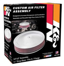 Load image into Gallery viewer, K&amp;N 14in Red Custom Air Cleaner Assembly - 5.125in ID x 14in OD x 2.75in H x 1.25in Drop Base - 60-1280