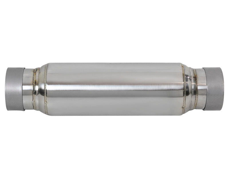 aFe MACH Force-Xp 409 SS Resonator 3in. Inlet/Outlet / 4in. Diameter / 12in. Body / 16in. Length - 49M10001