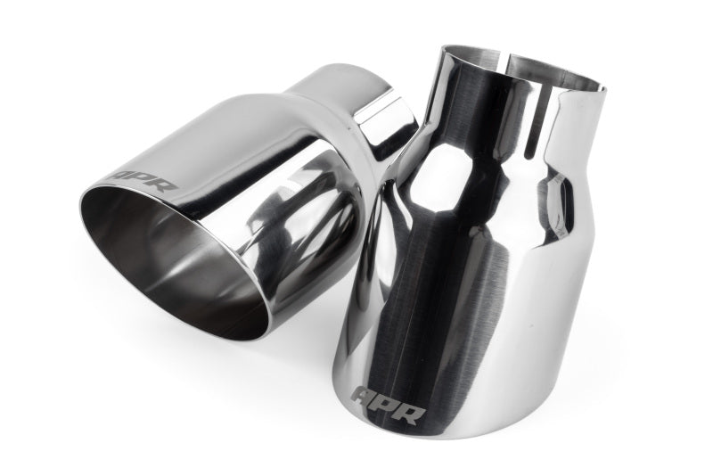APR Single-Walled 3.5in Slash-Cut Tips - Polished Silver - Set of 2 - TPK0005