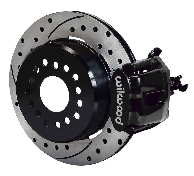 Wilwood Combination Parking Brake Rear Kit 12.19in Dia 0.81in Rotor Thickness - Black Drilled - 140-12049-D