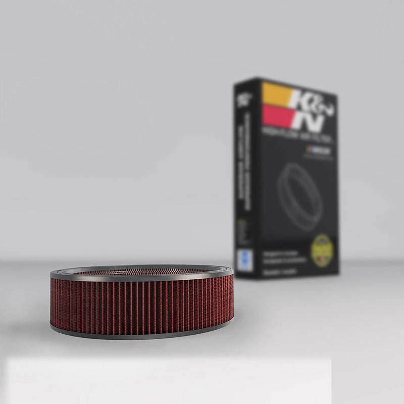 K&N Replacement Drop In Air Filter - 14in OD / 12in ID / 4in H w/ Wire - E-3750