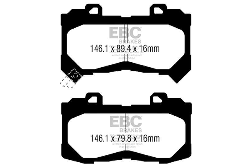 EBC 15+ Chevrolet Colorado 2.5 Greenstuff Front Brake Pads - DP63044