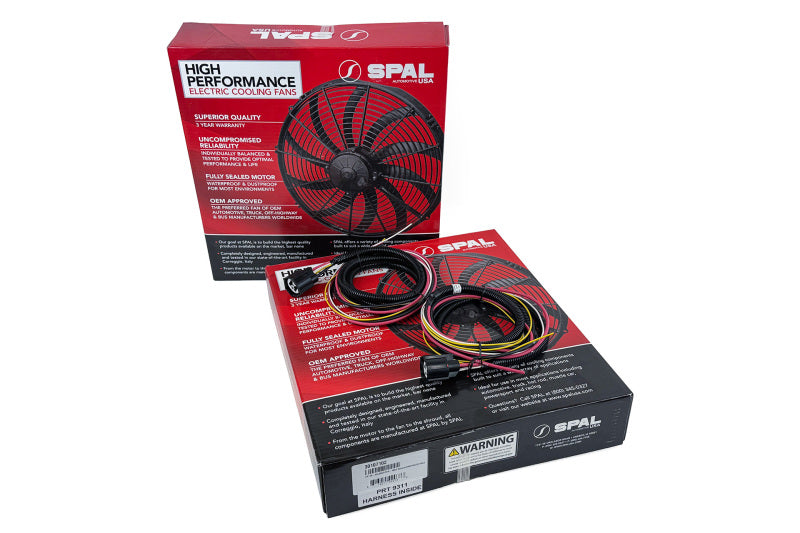 CSF Motorsport Radiator with Shroud - 14in SPAL Brushless Fans - Harnesses - 8374