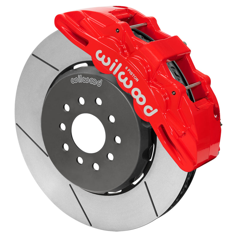 Wilwood Ford Mustang II Ford SX6R Front Brake Kit w/ 15.00in Slotted Rotor - Red - 140-18368-R