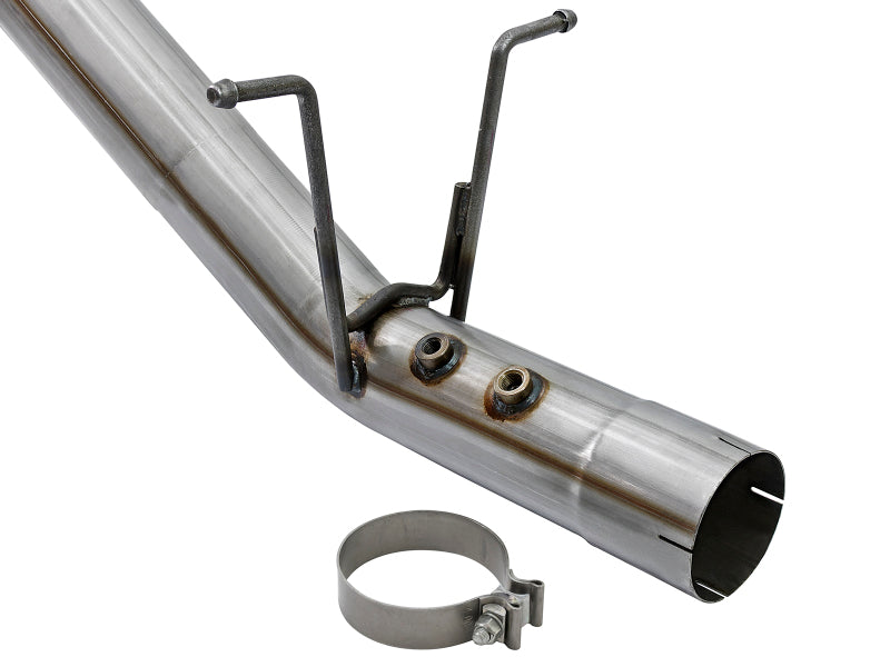 aFe Victory Series 4in 409-SS DPF-Back Exhaust w/ Dual Black Tips 2017 GM Duramax V8-6.6L(td) L5P - 49-44089-B