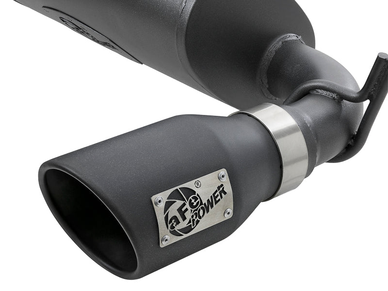 aFe Rebel Series 2.5in 409 SS Axle-Back Exhaust w/ Black Tips 2007+ Jeep Wrangler (JK) V6 3.6L/3.8L - 49-48061-B