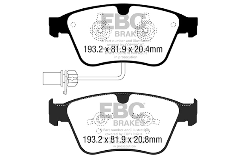 EBC 13-18 Bentley Continental 4.4TT Yellowstuff Front Brake Pads - DP42317R