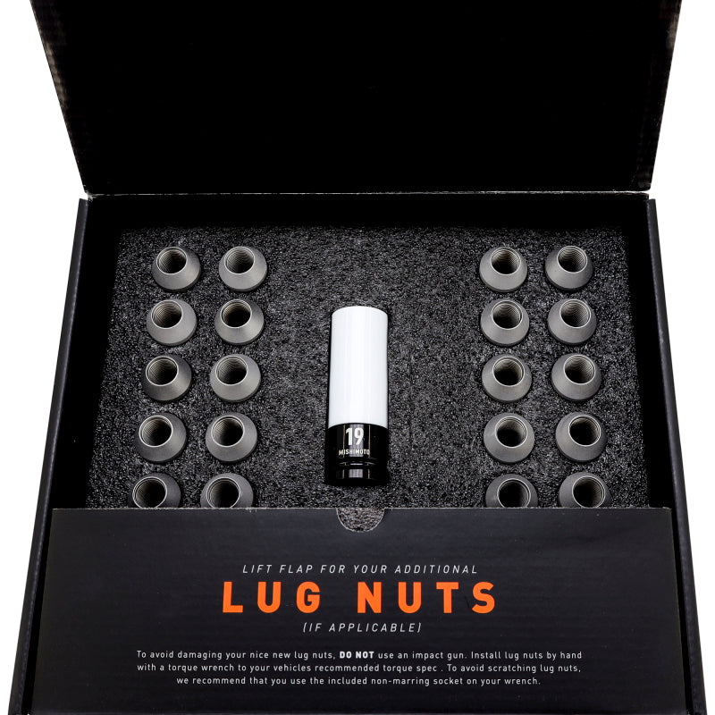 Mishimoto Steel Locking Lug Nuts M14x1.5 24pc Set Silver - MMLG-M14-24LSL