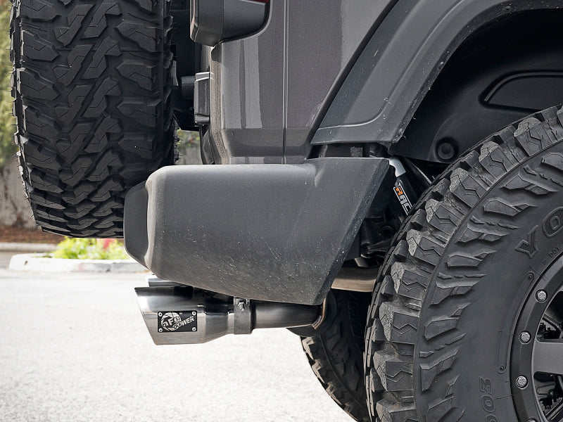 aFe Rebel Series 2.5in 304 SS Cat-Back Exhaust w/ Polished Tips 2018+ Jeep Wrangler (JL) V6 3.6L - 49-38066-P