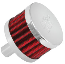 Load image into Gallery viewer, K&amp;N Steel Base Chrome Top Crankcase Vent Filter 1/2in. Vent / 2in. OD / 1-1/2in. Height - 62-1015