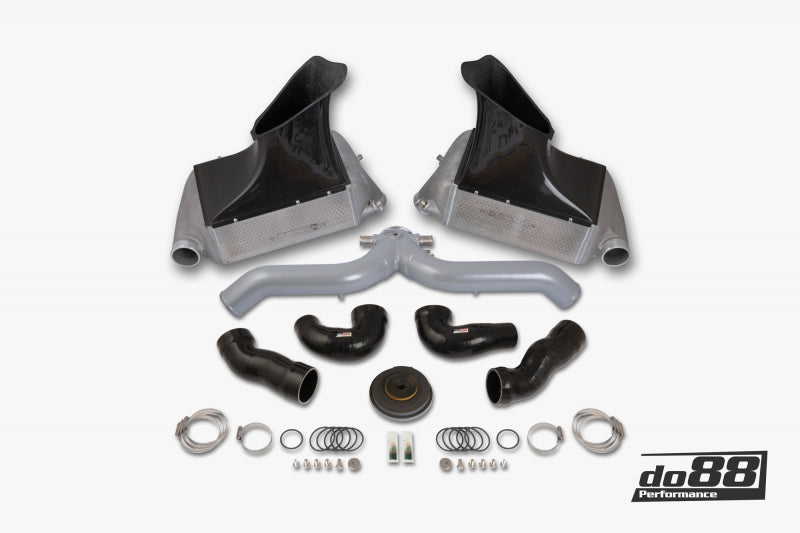 do88 10-12 Porsche 911 Turbo/Turbo S (997.2) BigPack Intercooler Kit w/Silver Pipe - BIG-130SI