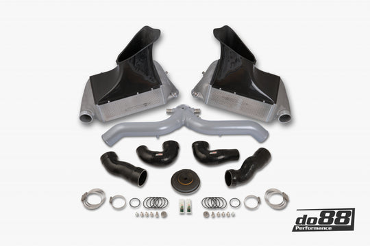 do88 10-12 Porsche 911 Turbo/Turbo S (997.2) BigPack Intercooler Kit w/Silver Pipe - BIG-130SI
