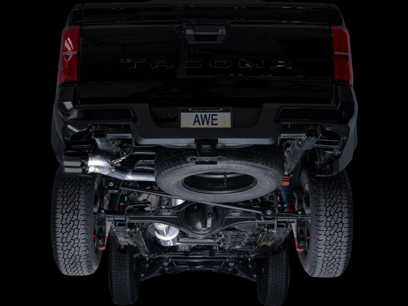 AWE Tuning Exhaust for 4th Gen Toyota Tacoma Dual Diamond Black Tips - 3015-33254