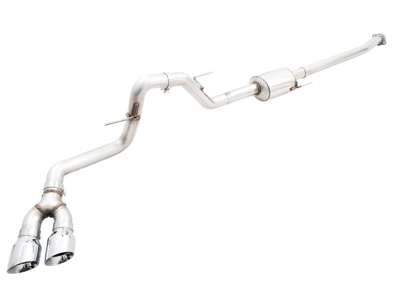 AWE Tuning 0FG 21+ Ford F150 Dual Side Exit Cat-Back Exhaust- 4.5in Chrome Silver Tips - 3015-22067