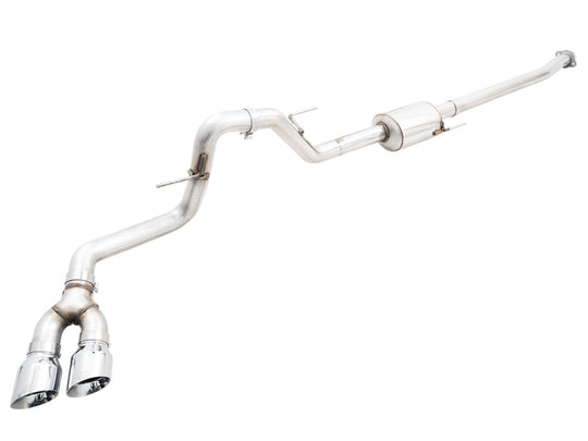 AWE Tuning 0FG 21+ Ford F150 Dual Side Exit Cat-Back Exhaust- 4.5in Chrome Silver Tips - 3015-22067