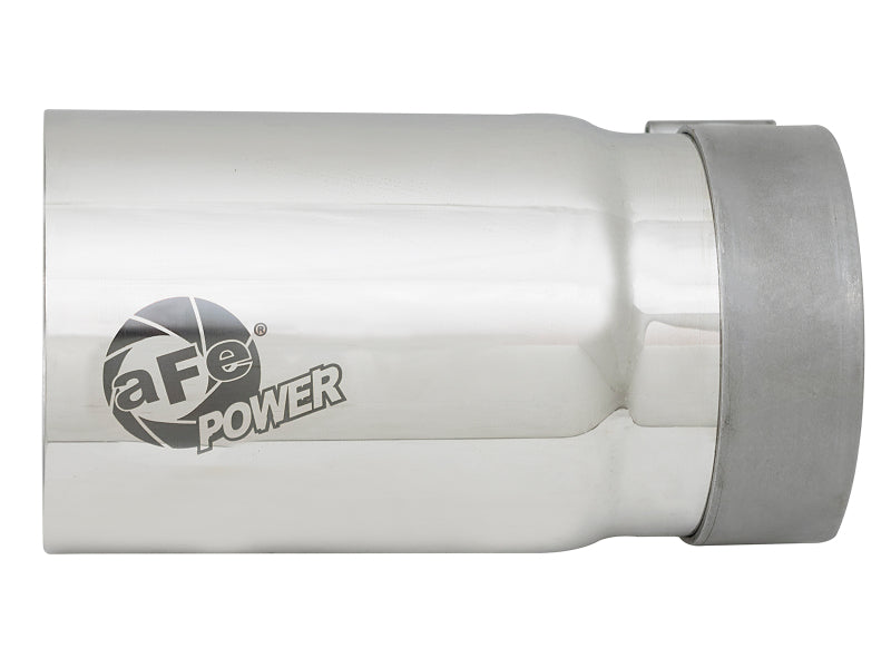 aFe MACH Force-Xp Universal Exhaust Tip 3-1/2 IN Inlet x 4 IN Outlet x 7 IN Polished Right Side Exit - 49T35404-P07