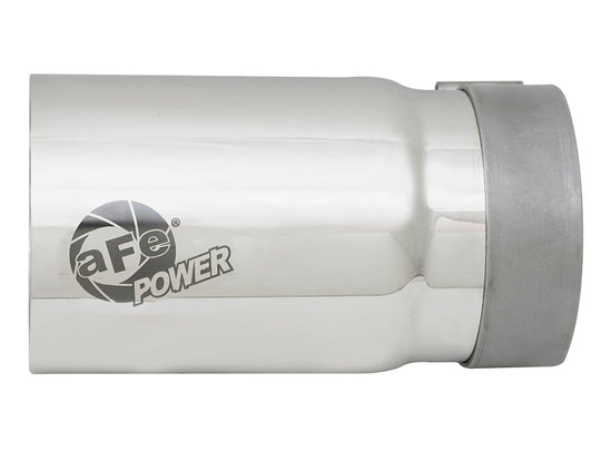 aFe MACH Force-Xp Universal Exhaust Tip 3-1/2 IN Inlet x 4 IN Outlet x 7 IN Polished Right Side Exit - 49T35404-P07