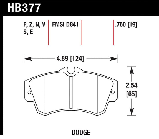 Hawk SRT4 HP+ Street Front Brake Pads - HB377N.760