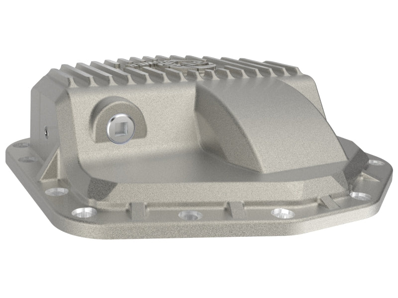 aFe POWER Street Series Front Diff Cover Raw w/ Machined Fins Ford F-250/350 23-26(Dana M235) - 46-71480A