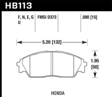 Load image into Gallery viewer, Hawk Honda/ Acura 88-91 Civic Wagon/90-91CRX Si/ 88-90 Prelude S HPS Street Front Brake Pads - HB113F.590