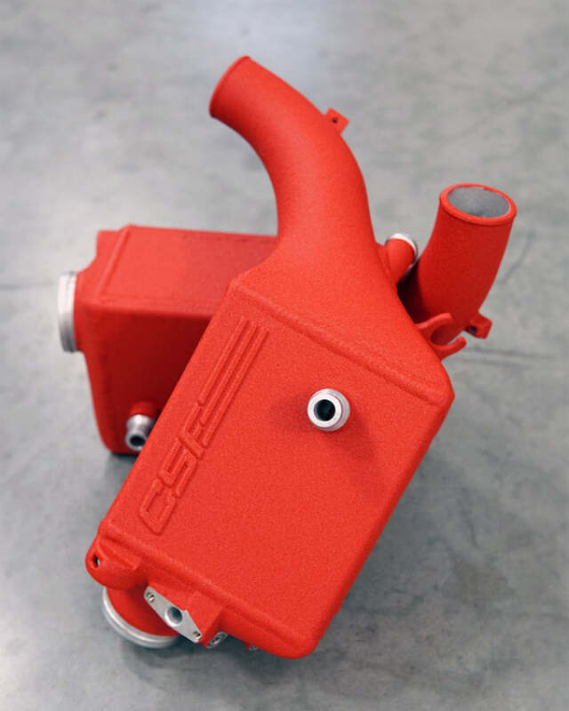 CSF 16-21 BMW M5 (F90) / 17-21 BMW M8 (F91/F92/F93) Twin Charge-Air-Cooler Set - Crinkle Red - 8178CR