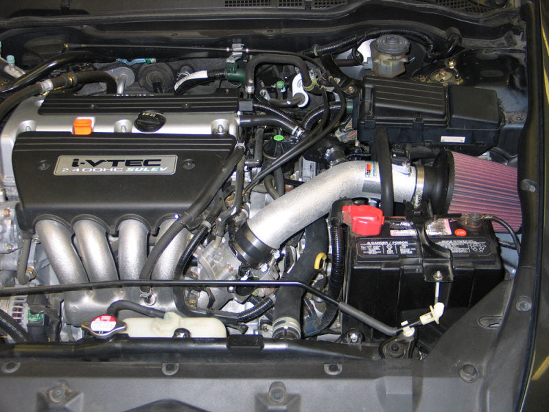 K&N 05-07 Honda Accord L4-2.4L Silver Typhoon Short Ram Intake - 69-1209TS