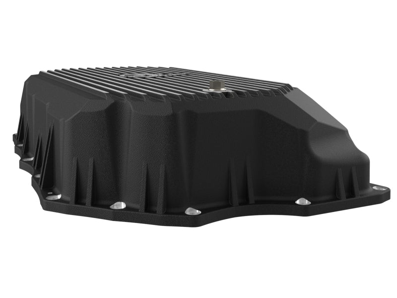 aFe 20-25 GM Diesel V8-6.6L L5P Transmission Pan w/ Machined Fins - Black - 46-71380B