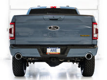 Load image into Gallery viewer, AWE Tuning 2021+ Ford F150 Tremor w/ Bumper Cutouts 0FG Resonated Cat-Back w/ Chrome Silver Tips - 3015-32402