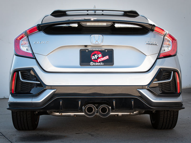 aFe Takeda 3in 304 SS Cat-Back Exhaust System w/Polished Tips 17-21 Honda Civic Sport L4-1.5L (t) - 49-36624-P
