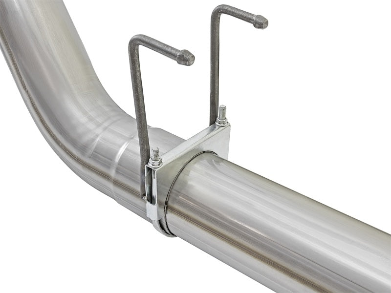 aFe ATLAS 5in DPF-Back Alum Steel Exhaust System w/Black Tip 2017 Ford Diesel Trucks V8-6.7L (td) - 49-03090-B