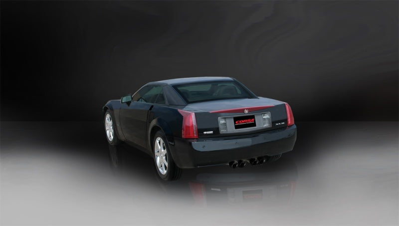 Corsa 2004-2008 Cadillac XLR 4.6L 25in Cat-Back Dual Rear w Twin 35in Black Pro-Series Tips - 14156BLK