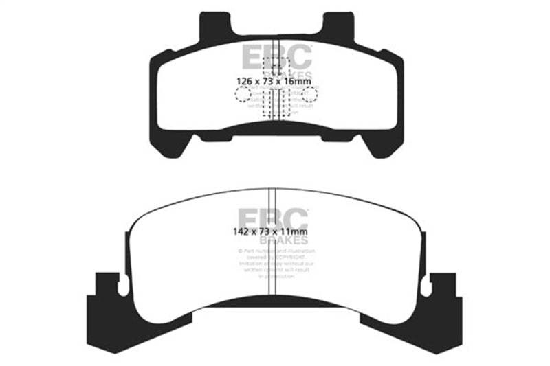 EBC 85-87 Buick Skyhawk 1.8 Turbo Ultimax2 Front Brake Pads - UD289