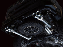 Load image into Gallery viewer, AWE Tuning 22-23 GMC Sierra 1500 AT4X 6.2L 0FG Catback Split Dual (Flat Bumper) - Chrome Silver Tips - 3015-42284
