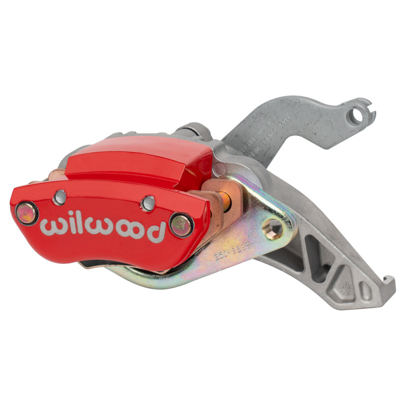 Wilwood caliper MC4 mech p-brake 1.19 .81 rotor 4.75 MT R/H red - 120-18266-RD