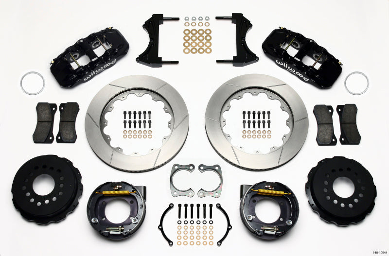 Wilwood AERO4 Rear P-Brake Kit 14.00in Big Ford New Style 2.36in Offset - 140-10944