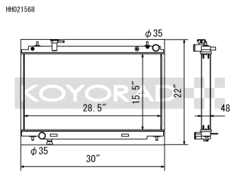 Koyo 03-06 Nissan 350Z 3.5L V6 Radiator - HH021568