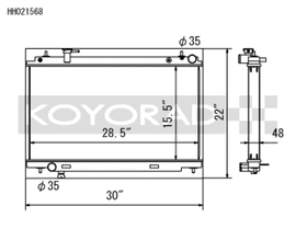 Koyo 03-06 Nissan 350Z 3.5L V6 Radiator - HH021568