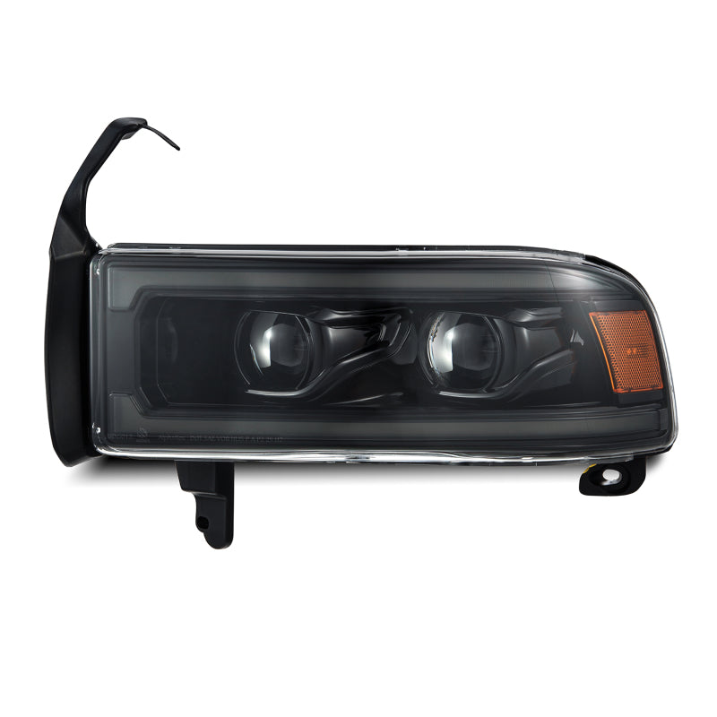 AlphaRex 94-01 RAM 1500 LUXX LED Proj Headlights Alpha-Blk w/Activ Light/Seq Signal/SB DRL - 880355