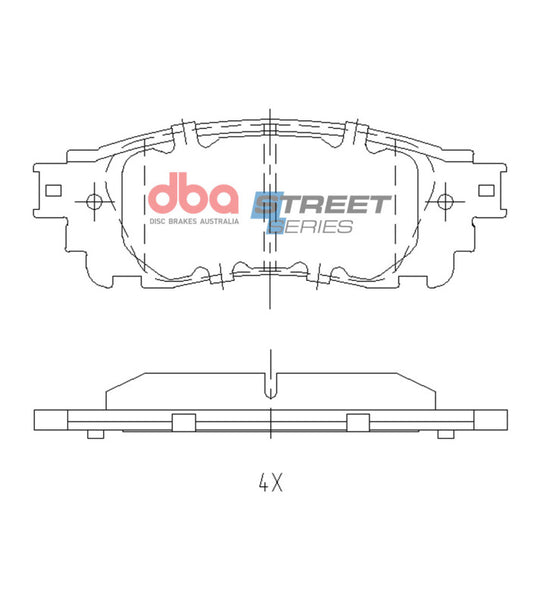 DBA 2018+ Toyota C-HR Street Series Rear Brake Pads - DB2419SS