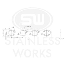 Load image into Gallery viewer, Stainless Works Big Block Chevy Round Port Header 304SS Exhaust Flanges 2-1/8in Primaries - HFBBC212