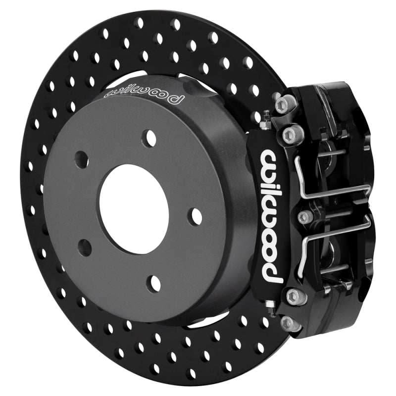 Wilwood 22-24 Polaris RZR Turbo/ Pro R 5-Lug Rear Big Brake Kit - Drilled Rotors Black Powder Coat - 140-18060-D