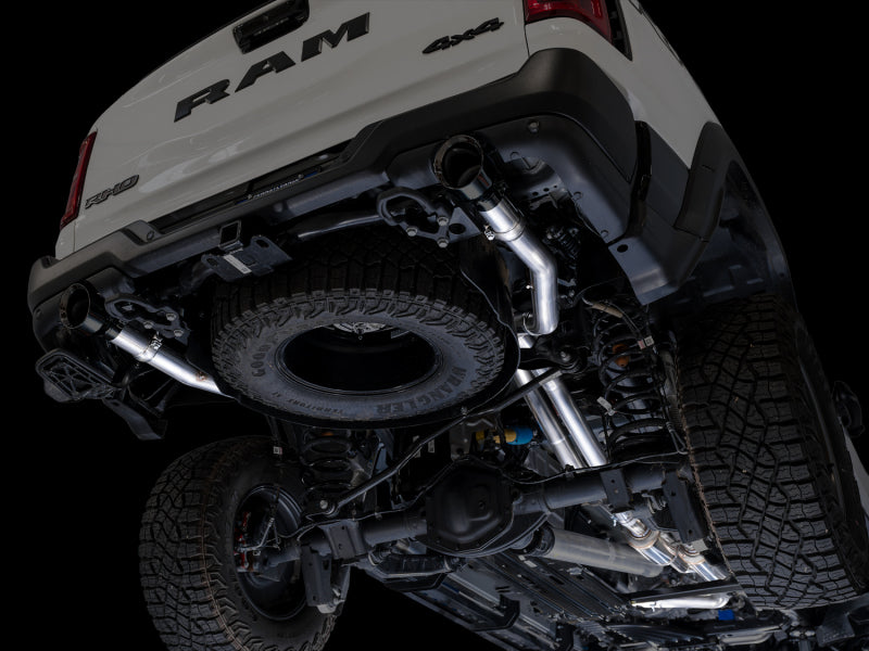 AWE Tuning 2025+ RAM 1500 RHO 3.0 I6 TT 0FG Dual Rear Exit Cat-Back Exhaust - Diamond Black Tips - 3015-33630