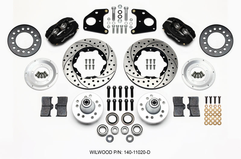 Wilwood Forged Dynalite Front Kit 11.00in Drilled 62-72 CDP B & E Body-Drum - 140-11020-D