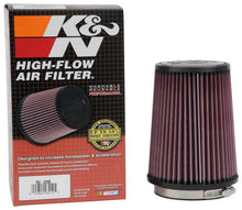 Load image into Gallery viewer, K&amp;N Filter Universal Rubber Filter 4 inch Flange 5 3/8 inch Base 4 3/8 inch Top 7 inch Height - RU-2590